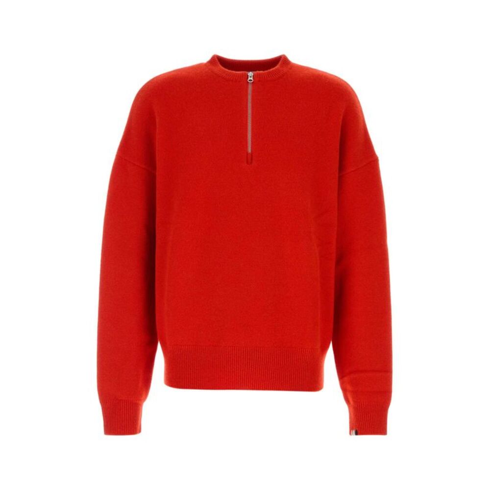 Extreme Cashmere Men Red Stretch Cashmere Blend  Nâ°496 Oversize Sweater
